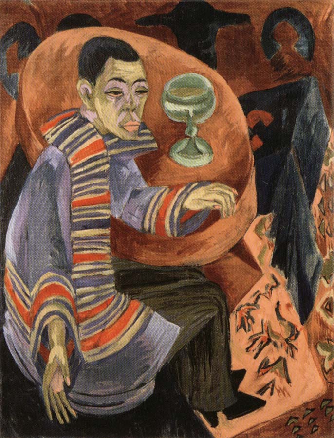 Ernst Ludwig Kirchner The Drinker or Self-Portrait as a Drunkard